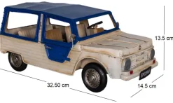 Citroen Mehari en fer blanc et bleu
