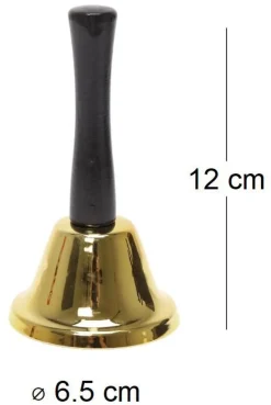 Clochette classique Or 6.5 x 12 cm