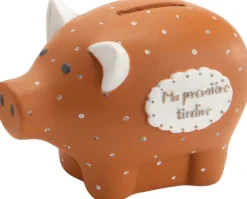 Cochon tirelire Ma première tirelire (Orange)