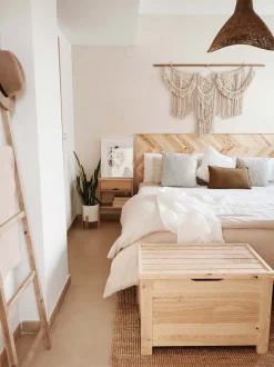 Coffre de rangement en pin 85L