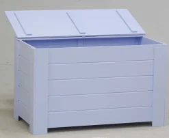 Coffre de rangement en pin 77 x 40 x 50 cm (Bleu)