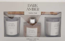 Coffret 2 bougies parfumée et diffuseur 50ml (Senteur Ambre)