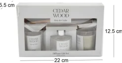 Coffret 2 bougies parfumée et diffuseur 50ml (Senteur Bois de cèdre )