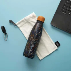 Coffret bouteille isotherme 50 cl avec mousqueton (Nature)
