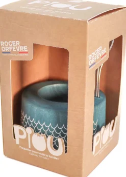 Coffret coquetier en bois Piou Piou (Bleu marine)
