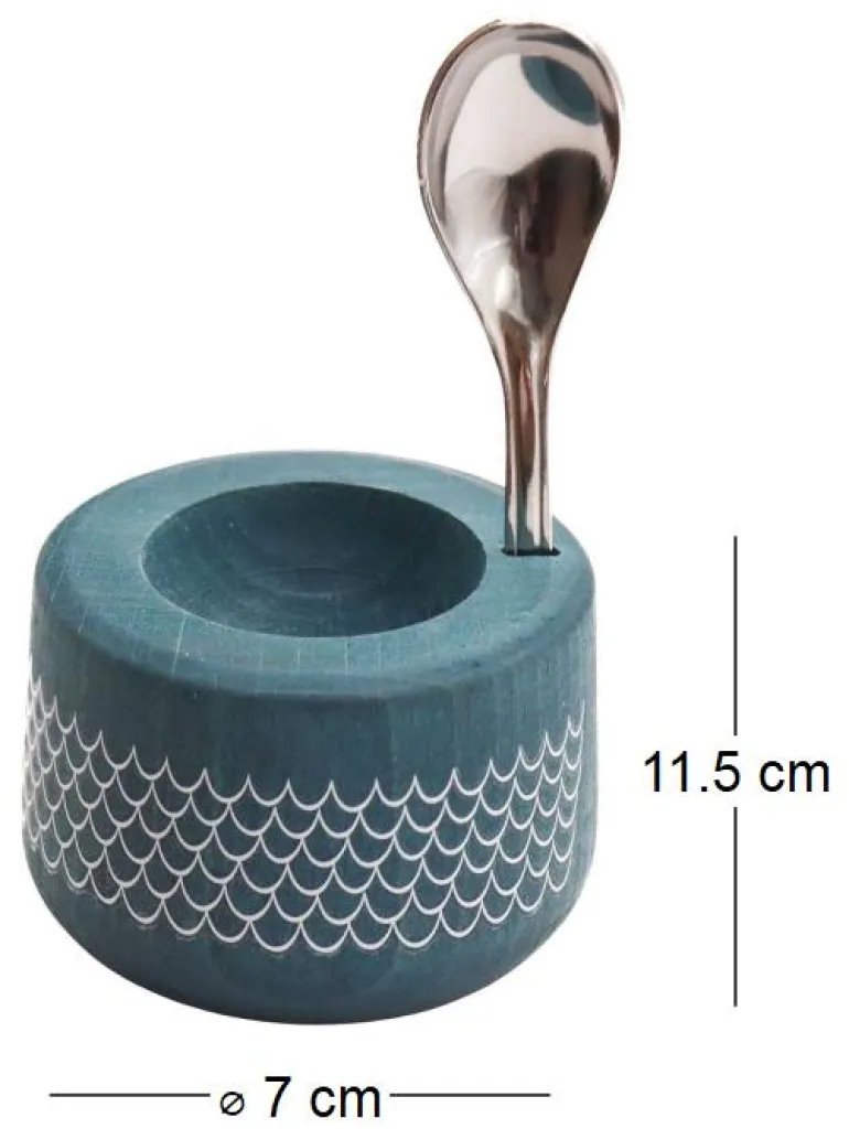 Coffret coquetier en bois Piou Piou (Bleu marine)