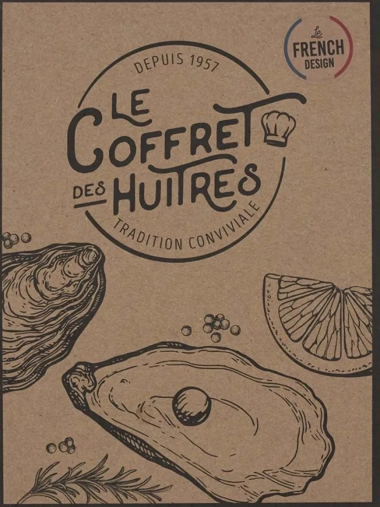 Coffret couteau à huitres et 4 fourchettes en acier inoxydable