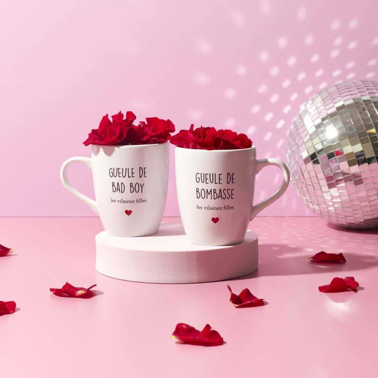 Coffret 2 mugs inscriptions humour
