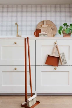 Coffret pelle et balayette Clynk Nature (Rouge tomette)