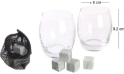 Coffret 2 verres et pierres à whisky