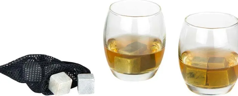 Coffret 2 verres et pierres à whisky