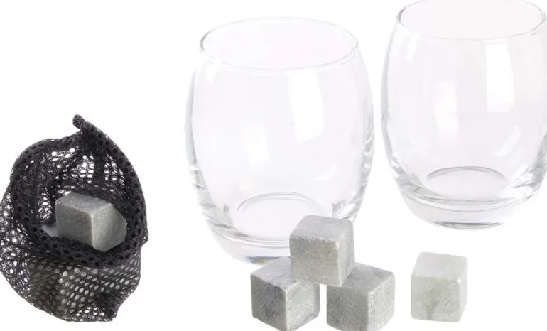 Coffret 2 verres et pierres à whisky