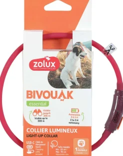 Collier lumineux pour chiots Bivouak (Rouge)