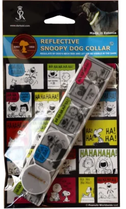 Collier réfléchissant pour chien Snoopy