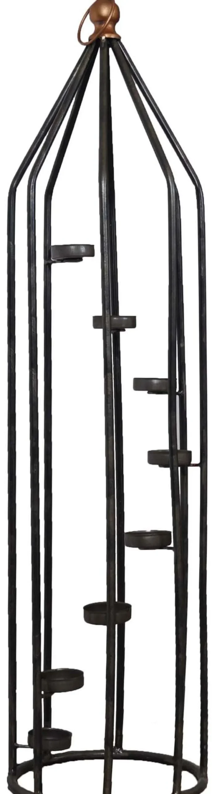 Colonne bougeoir en fer 8 bougies