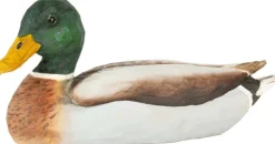 Colvert en bois sculpté à la main 24 x 8 x 12 cm
