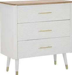 Commode en bois de frêne Matera 78 x 37 x 80 cm