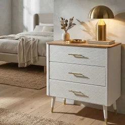 Commode en bois de frêne Matera 78 x 37 x 80 cm