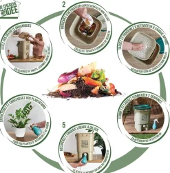 Composteur de cuisine avec robinet Biodéchets