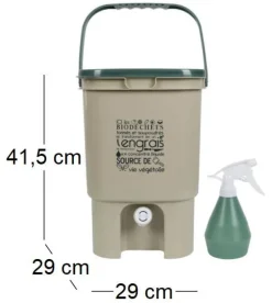 Composteur de cuisine avec robinet Biodéchets