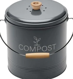 Composteur de cuisine en métal avec filtre et seau en platique (8 litres)