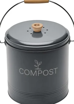 Composteur de cuisine en métal avec filtre et seau en platique (8 litres)