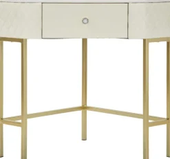 Console d'angle effet matelassé Sharon 84.5 x 60 x 77 cm