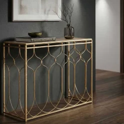 Console en métal doré Arab 96.5 x 41 x 78 cm