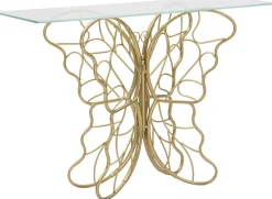 Console en métal doré Butterfly 110 x 40 x 76 cm