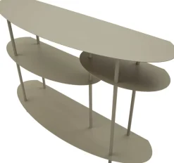 Console en métal Saturn 118 x 34 x 82 cm (Gris)
