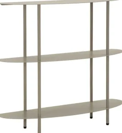 Console en métal Saturn 90 x 28 x 81 cm (Gris)