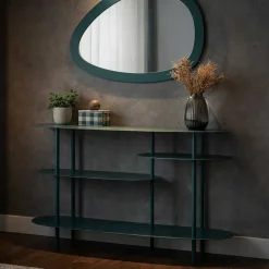 Console en métal Saturn 118 x 34 x 82 cm (Vert)