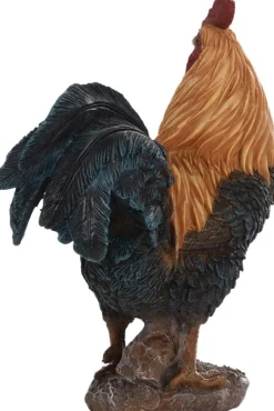 Coq debout en résine 24 cm