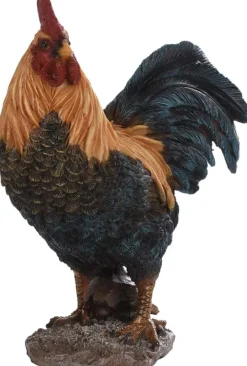 Coq debout en résine 24 cm