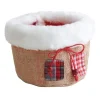 Corbeille de Noël ronde en jute