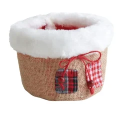 Corbeille de Noël ronde en jute