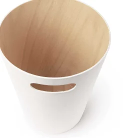 Corbeille en bois avec poignées de transport (Bois clair)