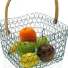 Corbeille à fruits carrée fil métallique 24 cm