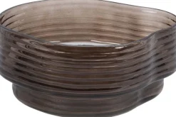 Corbeille à fruits en verre 22 x 11 cm Wave (Chocolat)