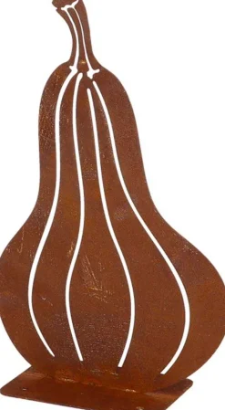 Courge décorative en métal rouillé (Butternut)