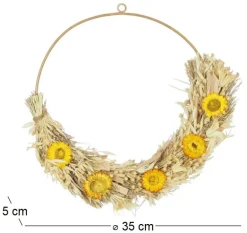 Couronne de fleurs séchées 35 cm
