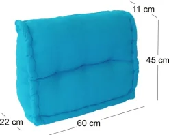 Coussin cale-rein en coton coloré (Turquoise)