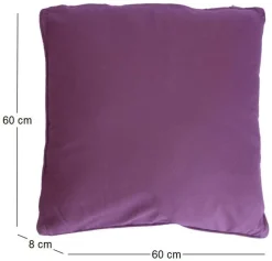 Coussin carré pour dossier de canapé 60 cm (Aubergine)