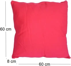 Coussin carré pour dossier de canapé 60 cm (Rouge)