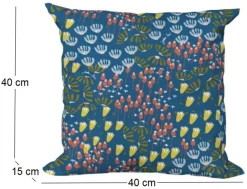 Coussin décoratif en tissu imprimé Eveil (40 x 40 cm)