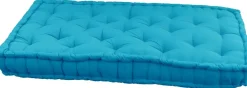 Coussin de palette en coton coloré 120 x 60 cm (Turquoise)