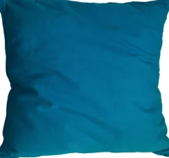 Coussin en coton coloré Salsa 60 cm (Bleu Canard)