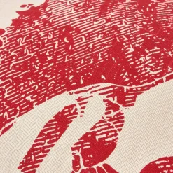 Coussin en coton Sea 45 x 45 cm (Crabe rouge)