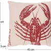 Coussin en coton Sea 45 x 45 cm (Homard rouge)