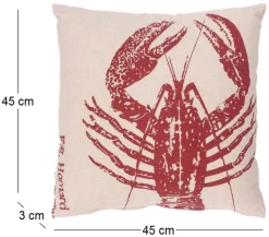Coussin en coton Sea 45 x 45 cm (Homard rouge)